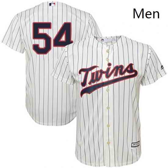 Mens Majestic Minnesota Twins 54 Ervin Santana Replica Cream Alternate Cool Base MLB Jersey